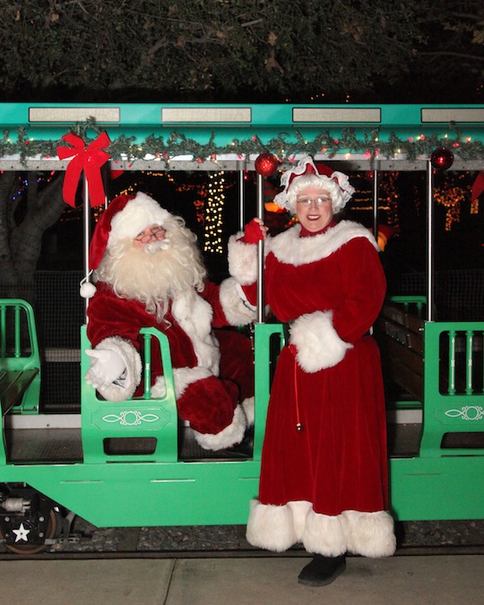 Santa and Mrs Claus On Train - Irvine Park Railroad
