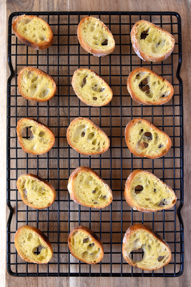 Grilled Sourdough Bread - Cheese Crostini