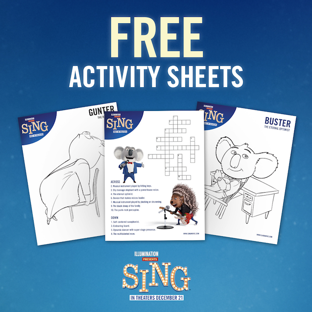 SING Activity Sheets