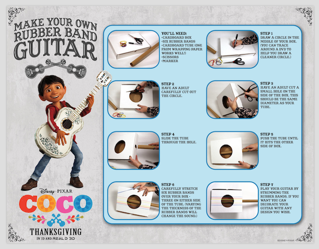 Disney Pixar Coco Rubber Band Guitar