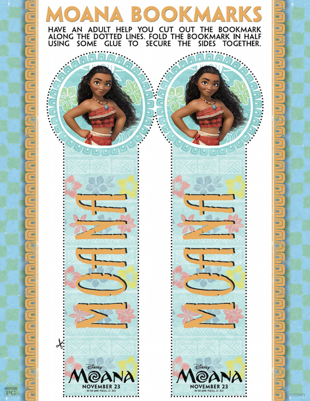 Moana Bookmarks