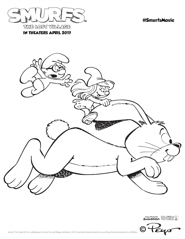 Smurfs: The Lost Village Coloring Sheet