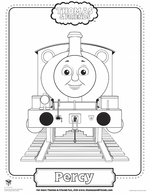 Percy Coloring Sheet - Thomas the Tank Engine
