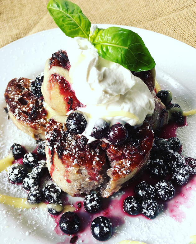 Blueberry Basil Pain Perdu - Mother's Day Brunch