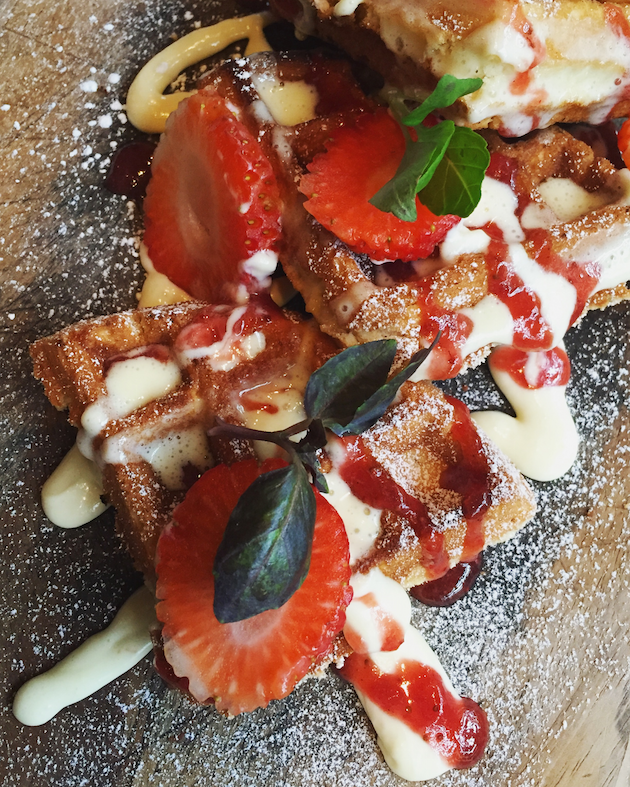 Strawberry Basil Waffle - Mother's Day Brunch