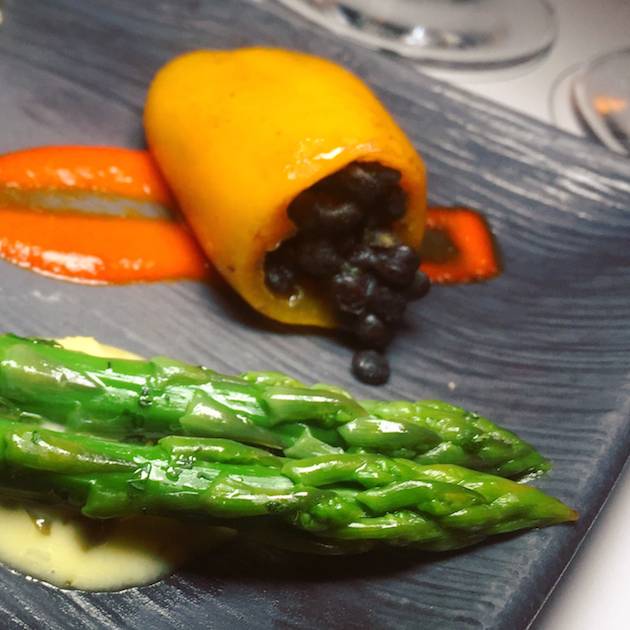 Stuffed Pepper and Asparagus