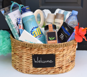 How To Put Together A Guest Welcome Basket - Rockin Mama™