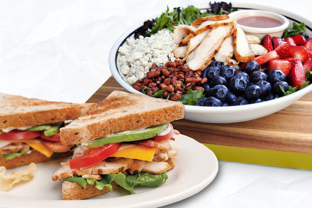 Chicken Club and Berry Pecan Salad
