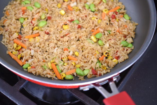 Easy Fried Rice With Orange Chicken - Rockin Mama™