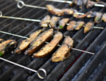 Mushroom Skewers on the Grill