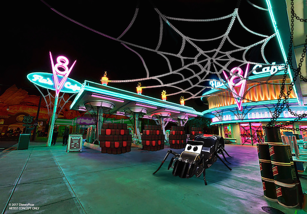 Cars Land Flos Cafe Halloween