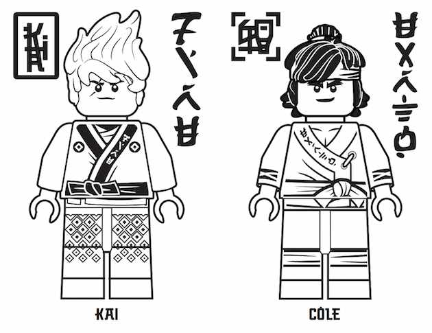 LEGO NINJAGO Coloring Page 630x485