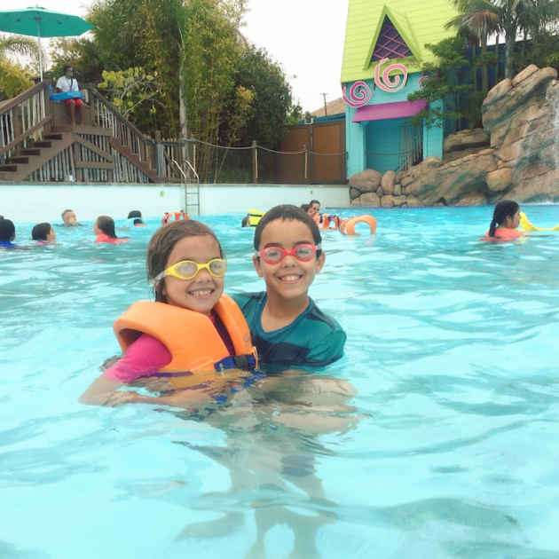 Siblings at Water Park