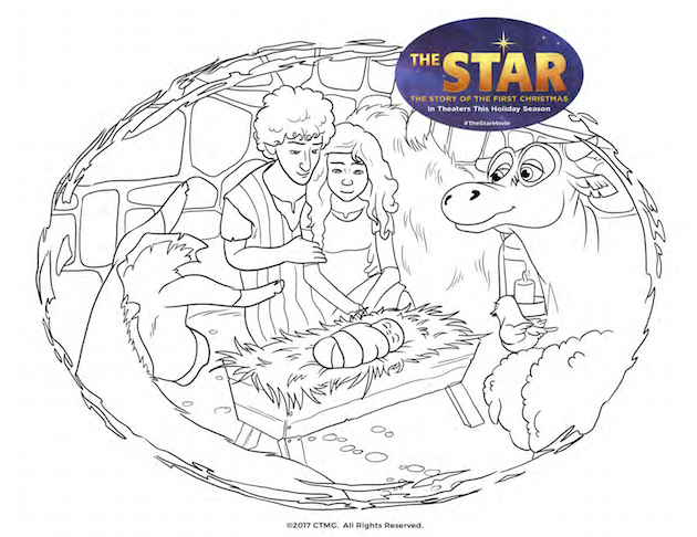 Manger Coloring Sheet