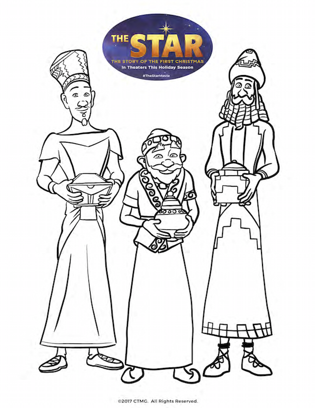 Three Wise Men Coloring Sheet