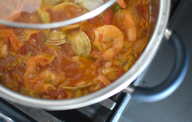 Cooking Seafood Stew