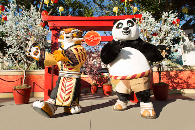 Po and Tigress at Universal Studios Hollywood