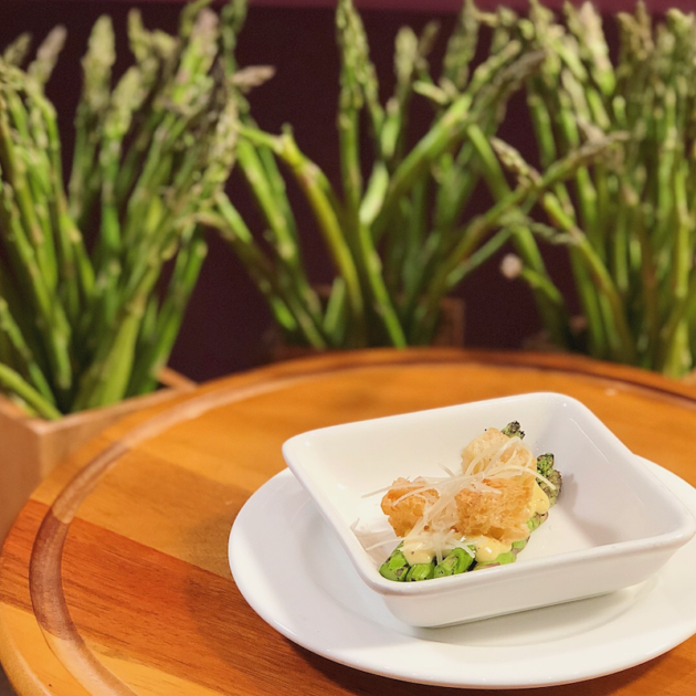 Grilled Asparagus Caesar Salad