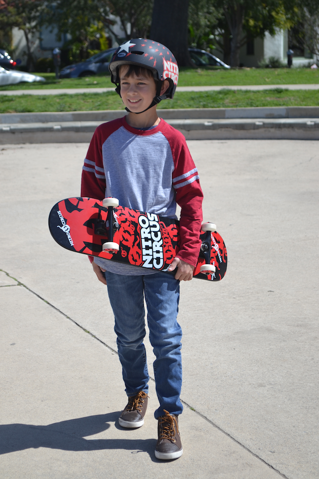 Nitro Circus Skateboard and Helmet