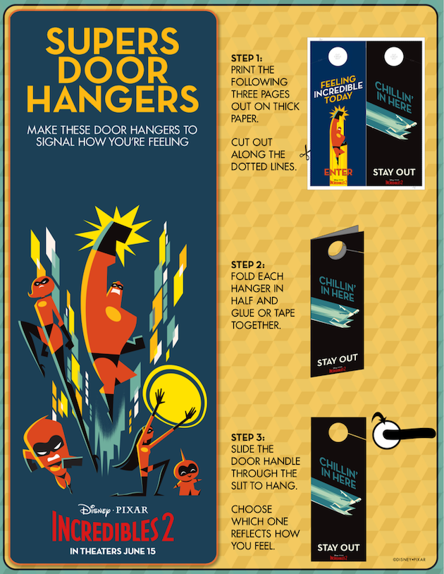 Incredibles 2 Door Hanger