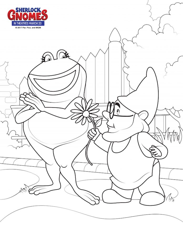 Sherlock Gnomes Coloring Page Nanette