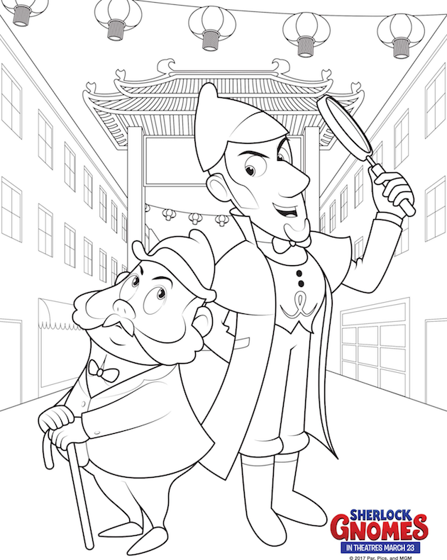 Sherlock Gnomes Coloring Page Sherlock