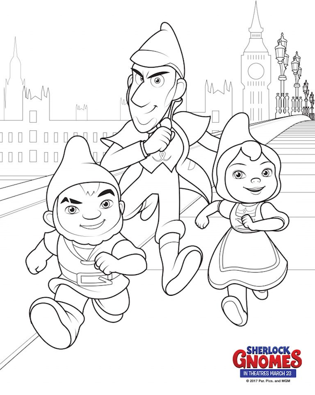 Download Sherlock Gnomes Printables, Coloring Pages, and Activity Sheets