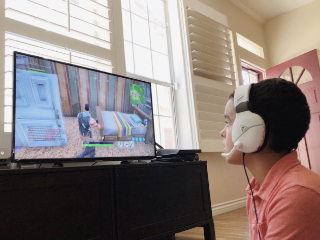 Playing Fortnite Video Game