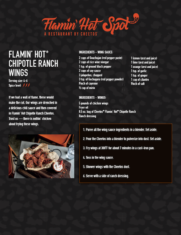 Flamin Hot Chipotle Ranch Wings