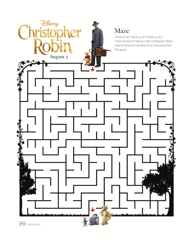 Christopher Robin Printable Maze