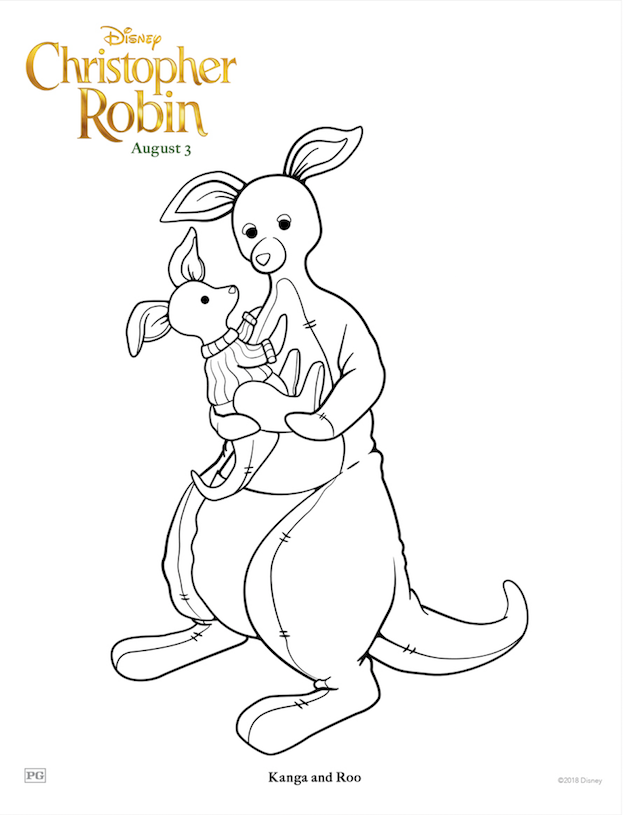 Kanga and Roo Coloring Sheet