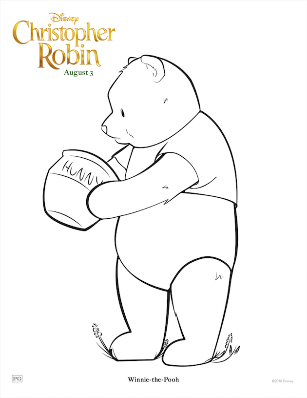 Pooh Coloring Sheet