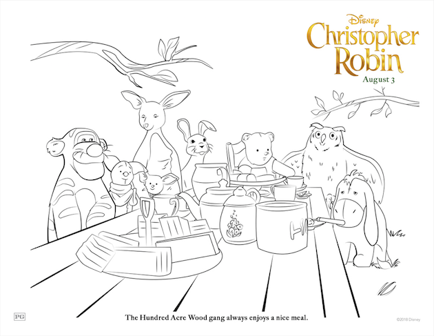 Pooh and Friends Coloring Page