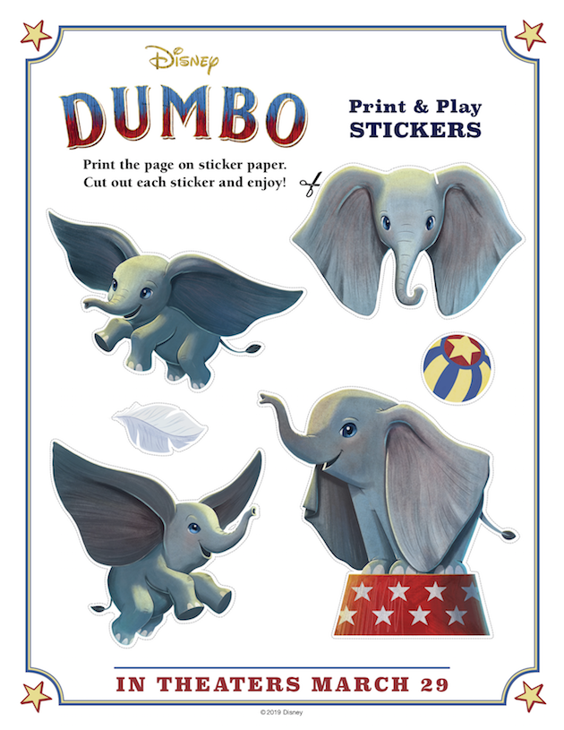 Dumbo Printable Stickers