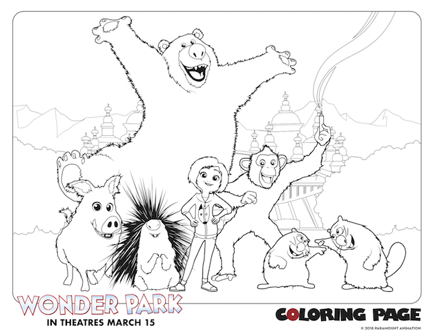 Group Wonder Park Coloring Page