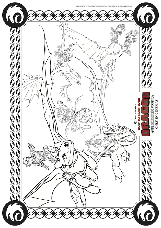 How to Train Your Dragon Coloring Page
