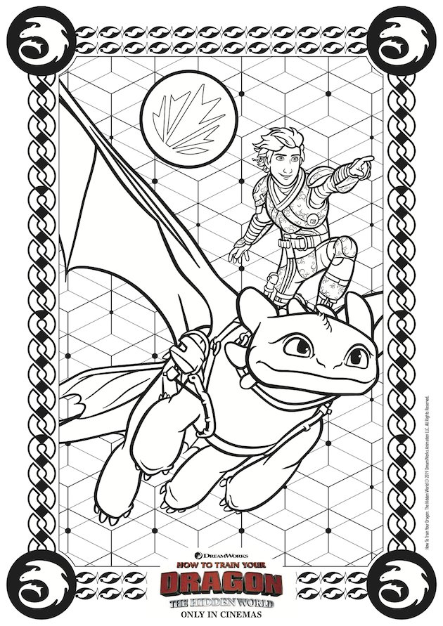 How to Train Your Dragon Coloring Sheet