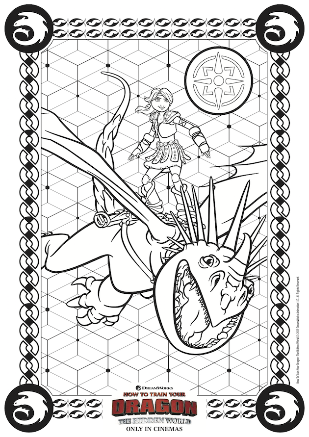 How to Train Your Dragon Hidden World Coloring Page