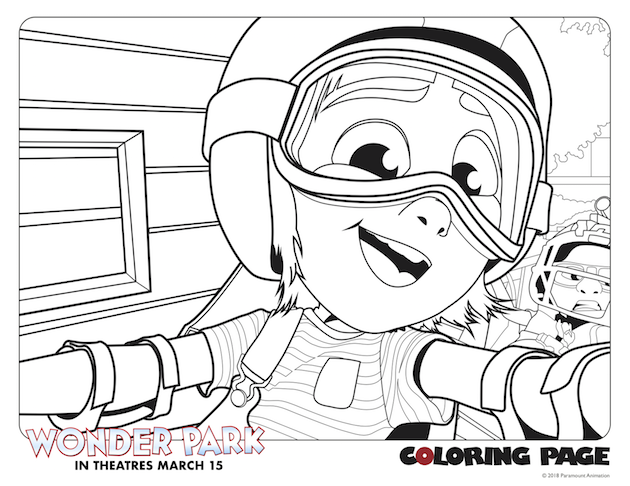 June Selfie Wonder Park Coloring Page