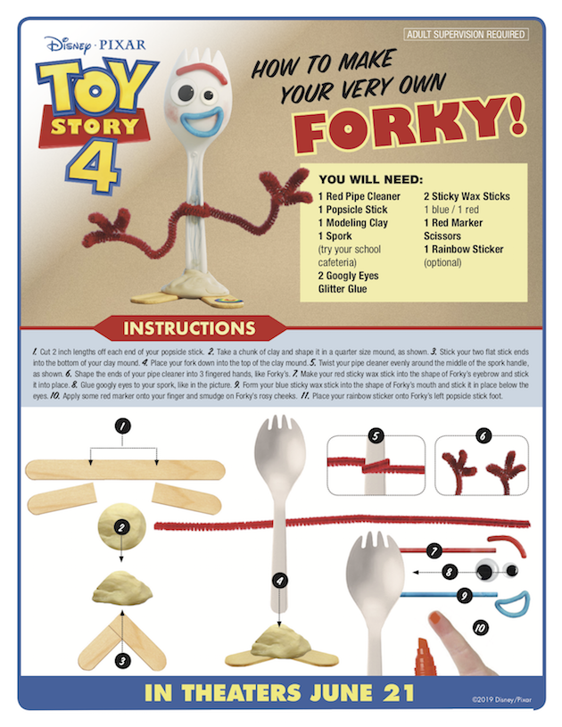 Disney and Pixar Toy Story 4 DIY Forky Signature Collection