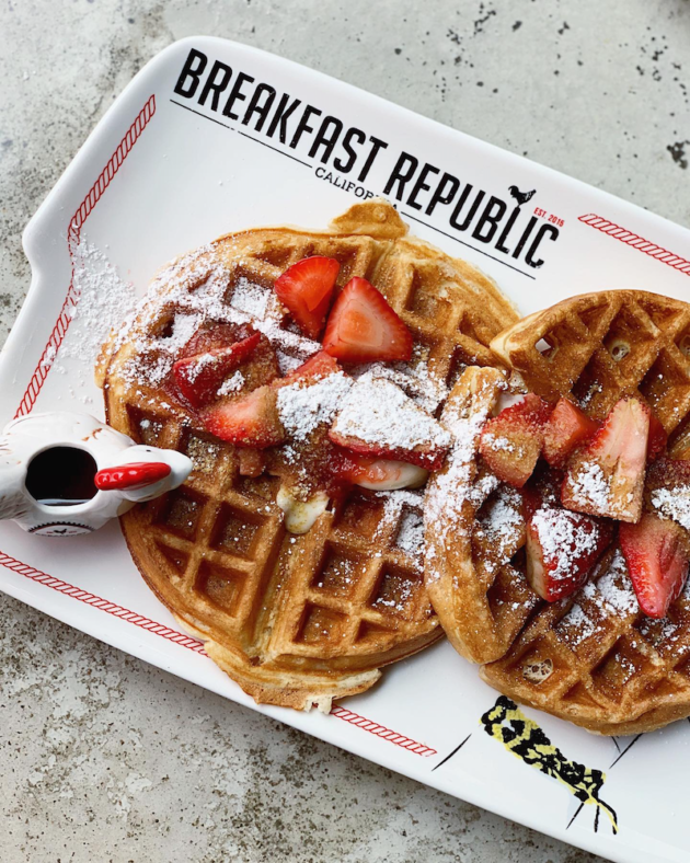 Strawberry Rhubarb Waffles