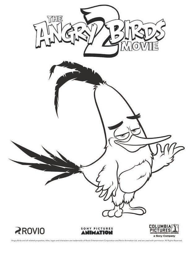 Angry Birds Coloring Sheet Chuck