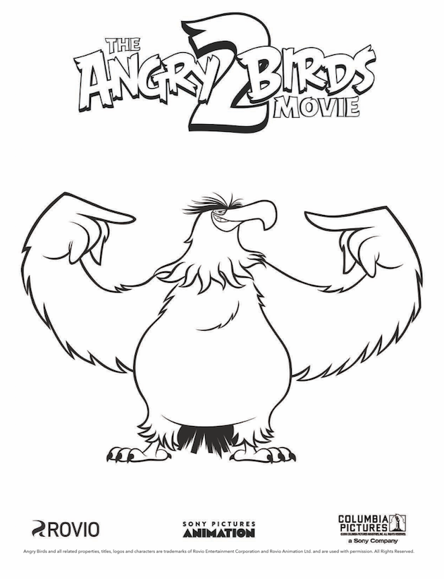 Angry Birds Coloring Sheet Mighty Eagle