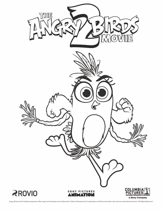 Angry Birds Coloring Sheet Silver