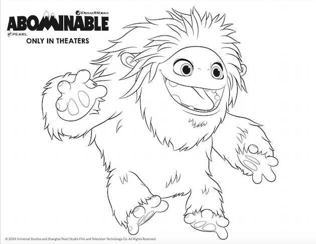 Abominable Coloring Sheet