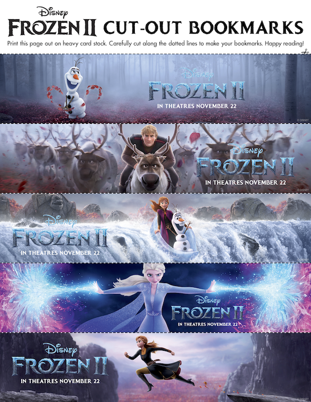 Frozen 2 Bookmarks