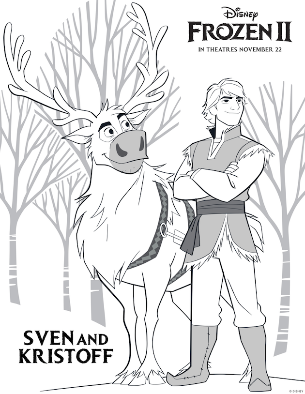 Frozen 2 Printable Sven and Kristoff