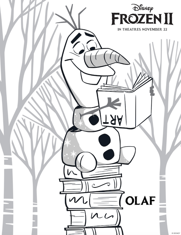 Olaf Coloring Sheet