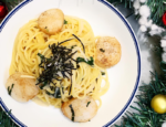 Spaghetti Scallops and Miso Butter