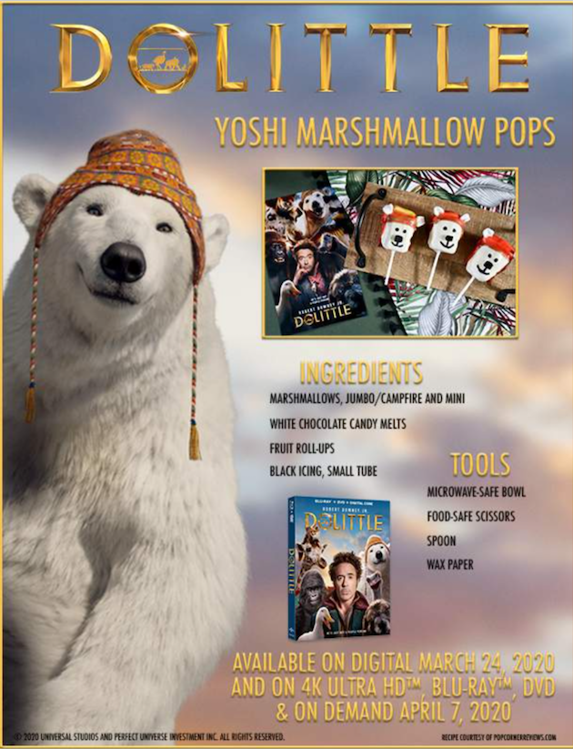 Dolittle Yoshi Marshallow Pops Recipe